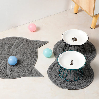Ceramic Raised Pet Bowl with Stand - lifestyle