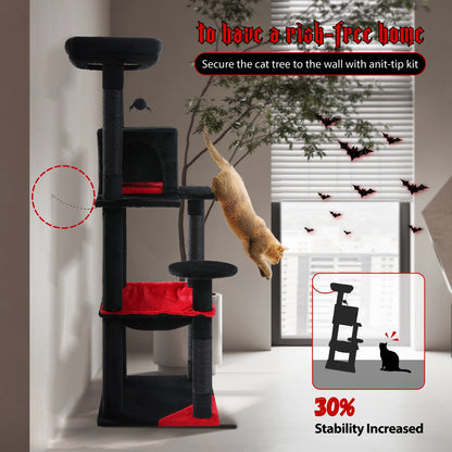 5-Level Cat Tree Tower for Large Cats with Hammock - view 23