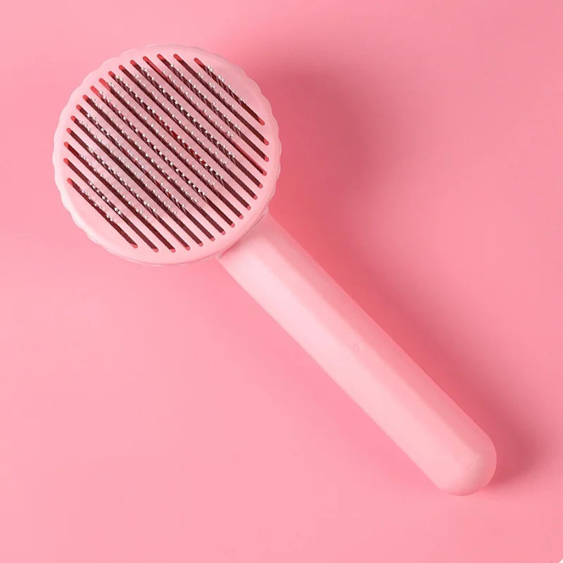 Self-Cleaning Needle Pet Comb for Cats and Dogs - from above