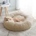 Warm Plush Cat and Dog Sleeping Nest - Brown / 60X60cm