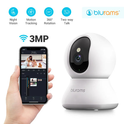 2K Pet Camera with 360 Pan-Tilt and Phone App - USB