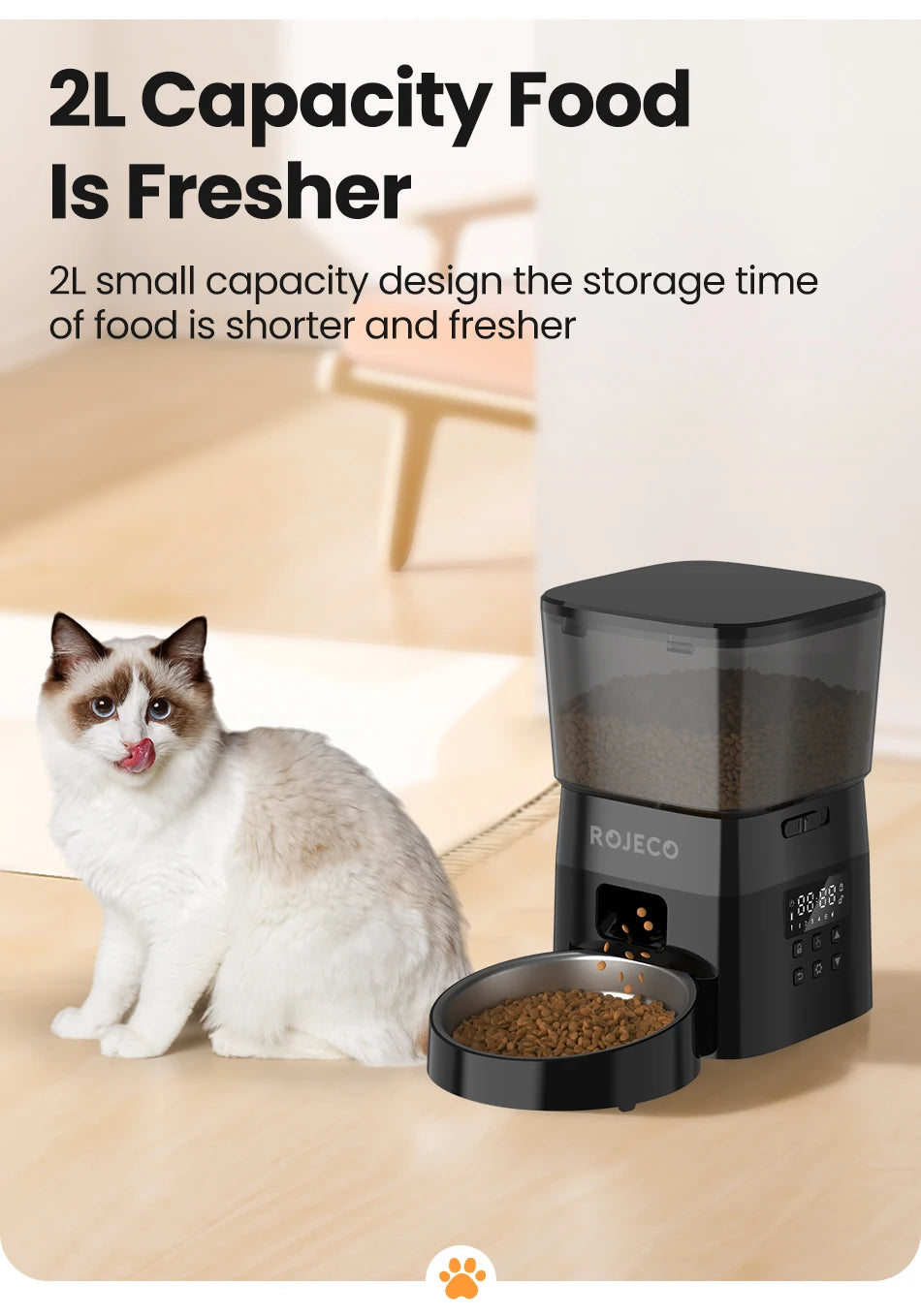 Automatic Pet Food Dispenser for Cats and Dogs - alternate angle