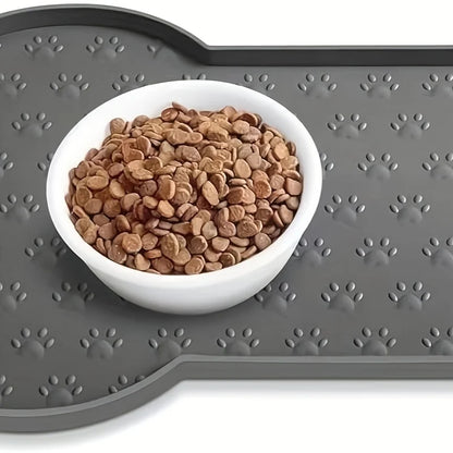 Non-Slip Silicone Pet Feeding Mat with Raised Edges - lifestyle