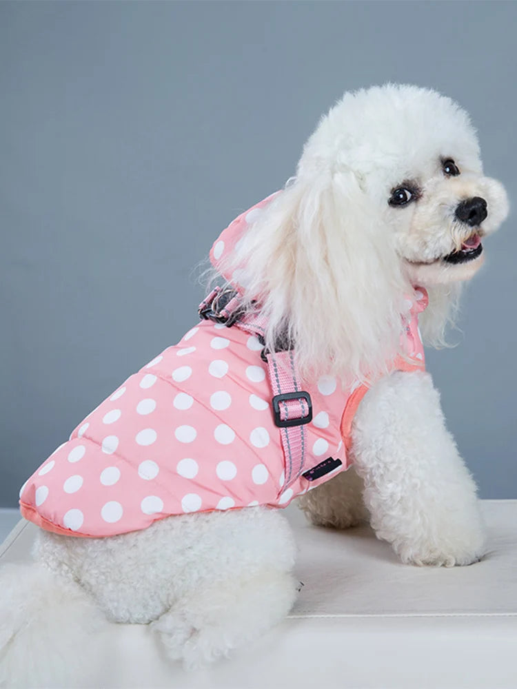 Waterproof Winter Dog Jacket with Built-in Harness - view 23