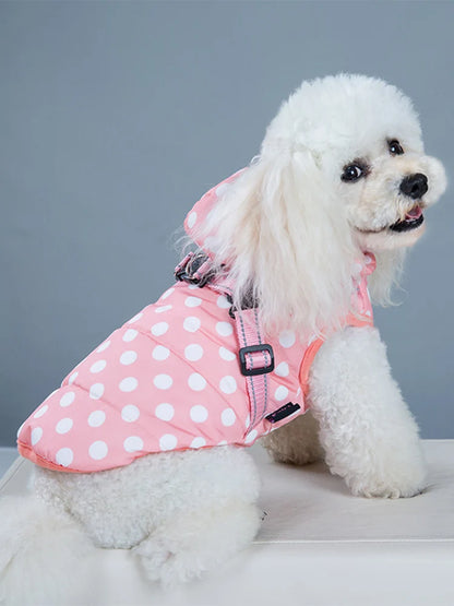 Waterproof Winter Dog Jacket with Built-in Harness - view 23