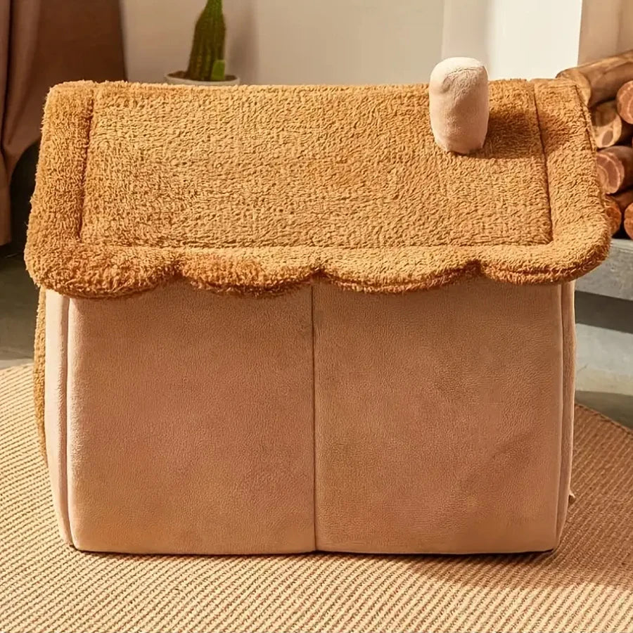 Foldable Washable Pet House Bed for Cats and Small Dogs - lifestyle