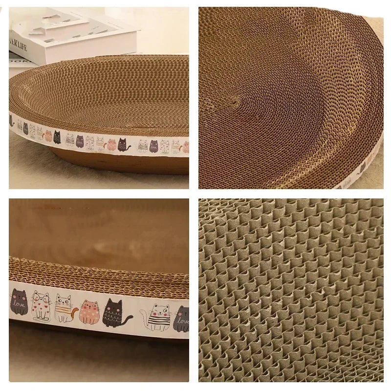 Corrugated Cardboard Cat Scratcher and Bed - detail
