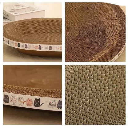 Corrugated Cardboard Cat Scratcher and Bed - detail