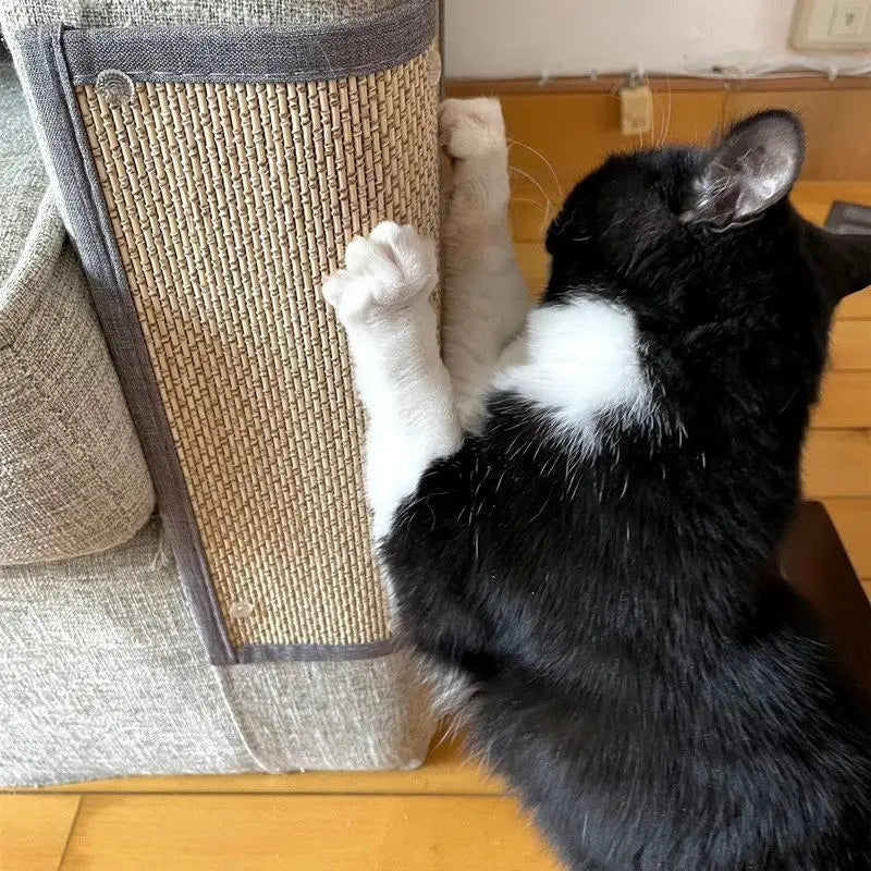 Natural Bamboo Cat Scratcher Mat for Furniture Protection - detail