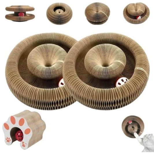 Magic Organ Accordion Cat Scratcher with Ball Toy