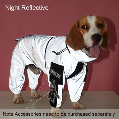 Reflective Sun-Protective Dog Raincoat Jumpsuit - detail