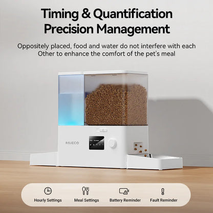 WiFi Smart Pet Feeder and Water Fountain (8.5L) - close-up