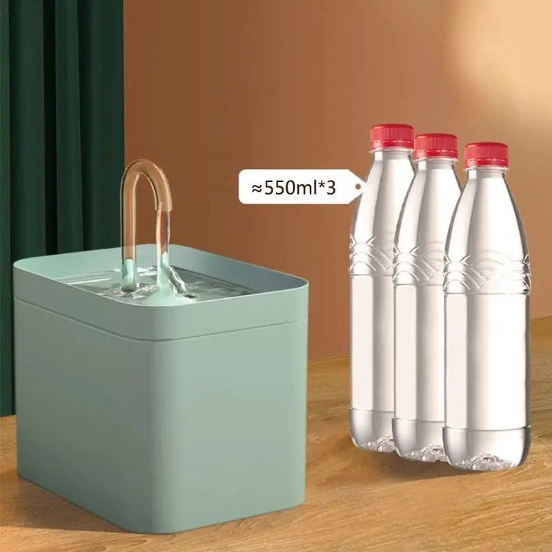 Auto Filter Pet Water Fountain (1.5L) - in use