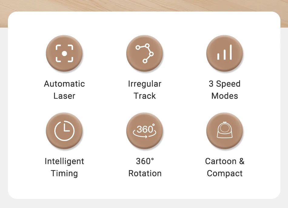 Automatic 360 Degree Laser Cat Toy - feature view