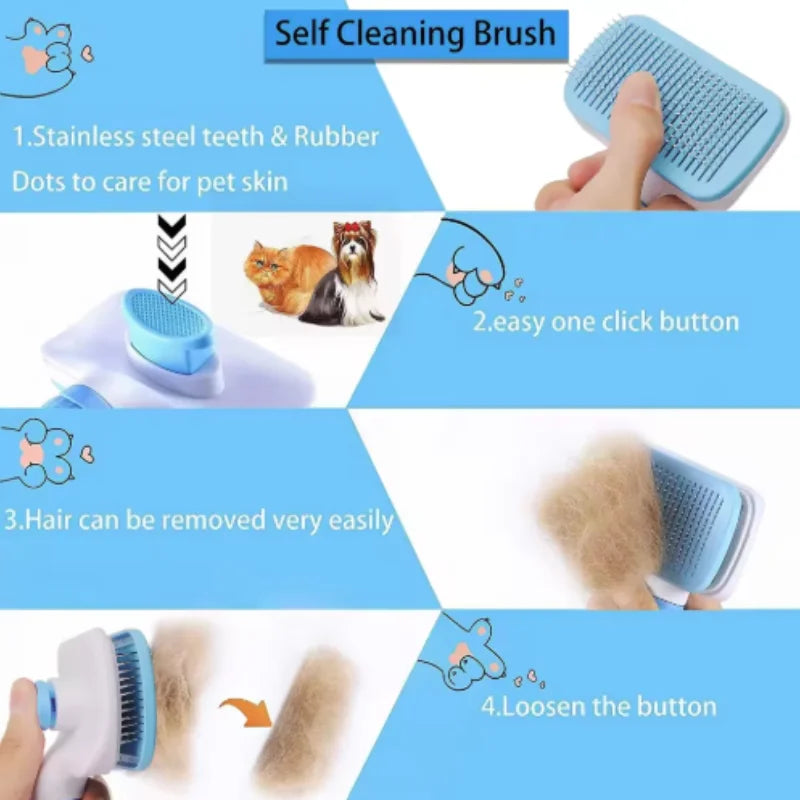 Self-Cleaning Needle Pet Comb for Cats and Dogs - view 20