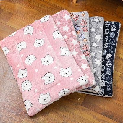 Soft Flannel Pet Sleeping Mat for Cats and Small Dogs - alternate angle