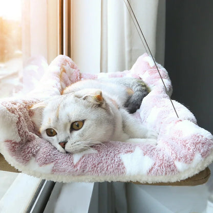 Cat Window Hammock with Suction Cups (Holds 20kg) - side view
