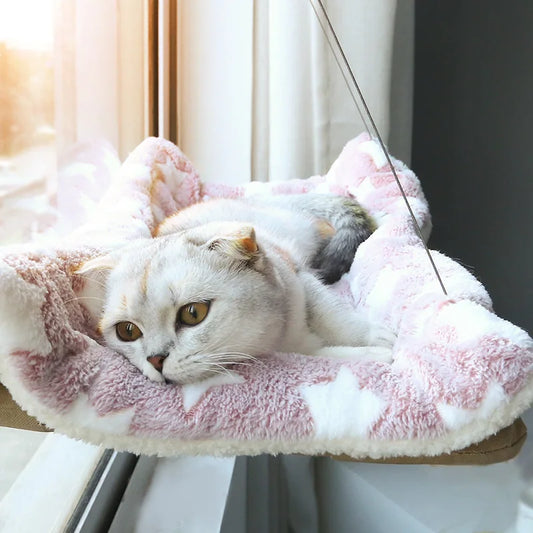 Cat Window Hammock with Suction Cups (Holds 20kg) - side view