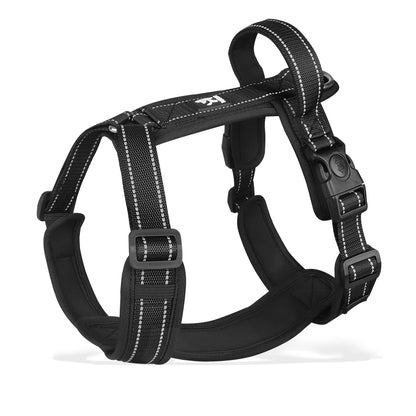 Escape-Proof Dog Harness with Control Handle - Black / XL