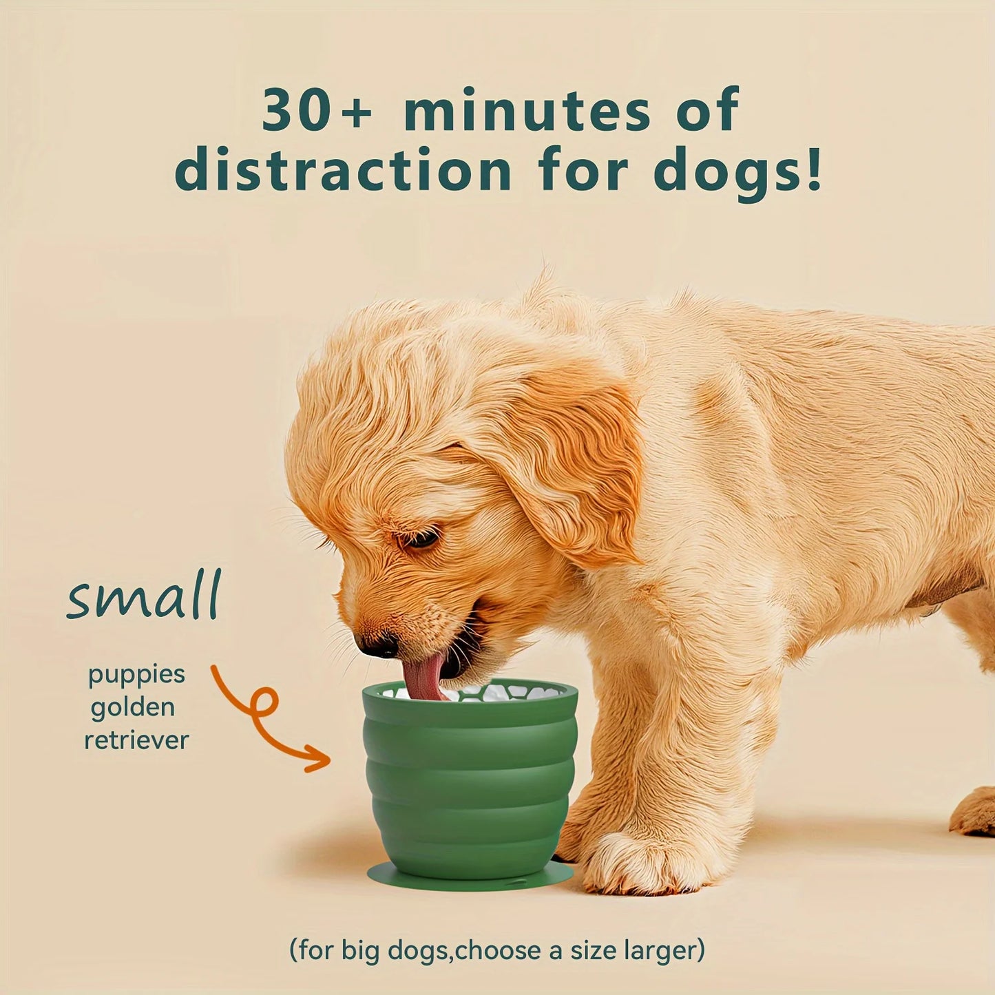 Silicone Slow Feeder Dog Bowl for Small and Medium Breeds - alternate angle