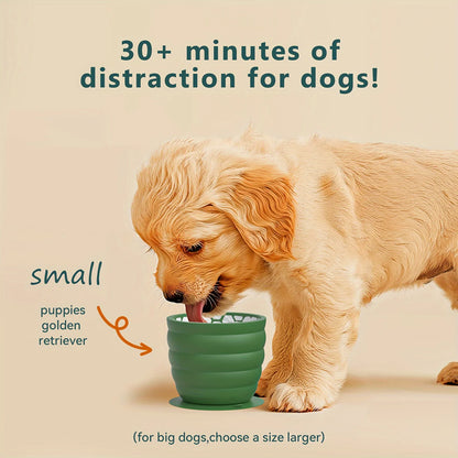 Silicone Slow Feeder Dog Bowl for Small and Medium Breeds - alternate angle