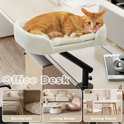 360 Degree Rotatable Cat Desk Bed with Adjustable Stand - size reference