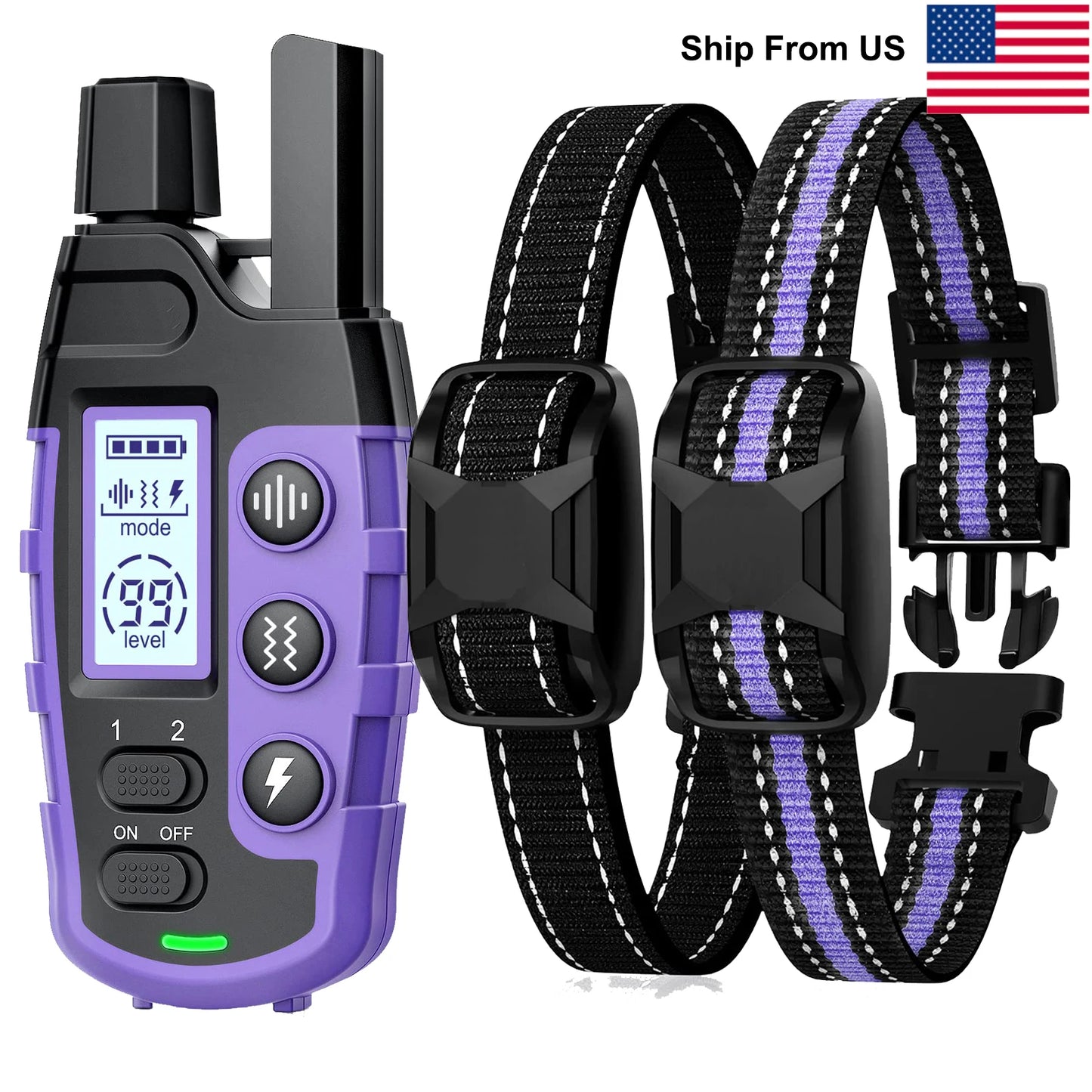 Waterproof Electric Dog Training Collar with Remote (3300ft Range)