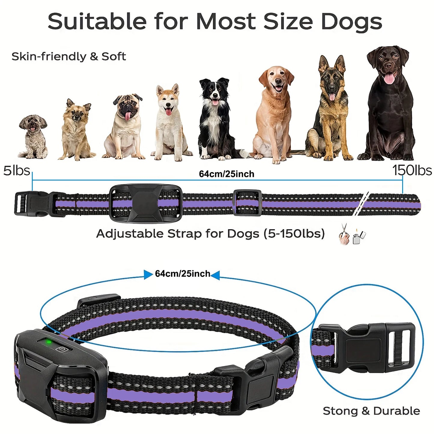 Waterproof Electric Dog Training Collar with Remote (3300ft Range) - alternate angle