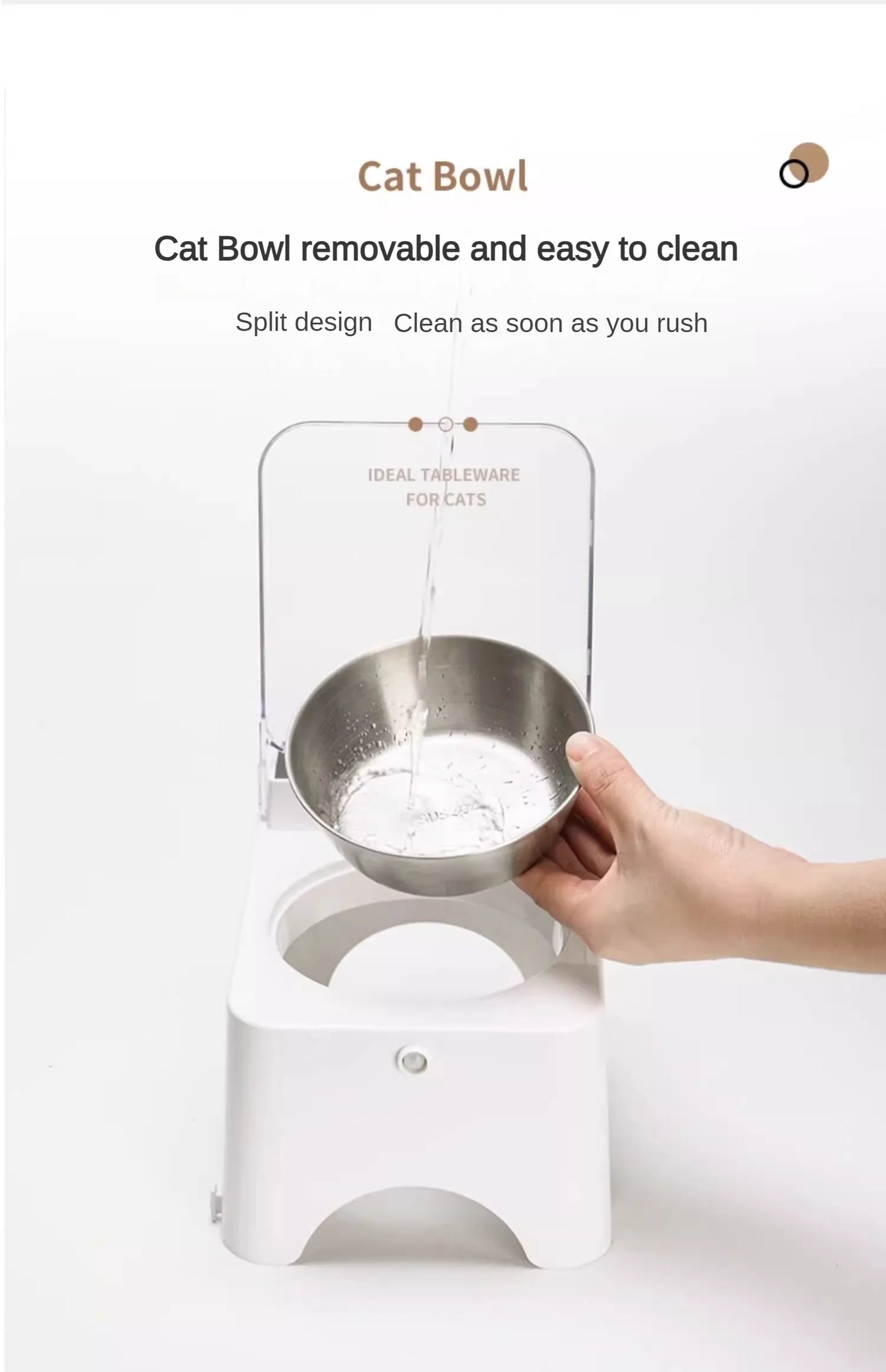 Smart Cat Food Bowl with Infrared Sensor Auto-Open Lid - view 18