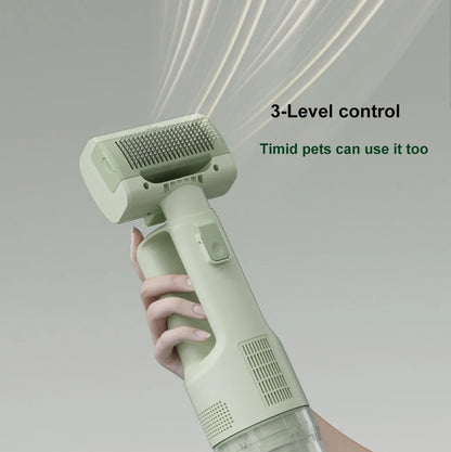 Pet Grooming Vacuum Kit with 5 Brushes for Cats and Dogs - close-up