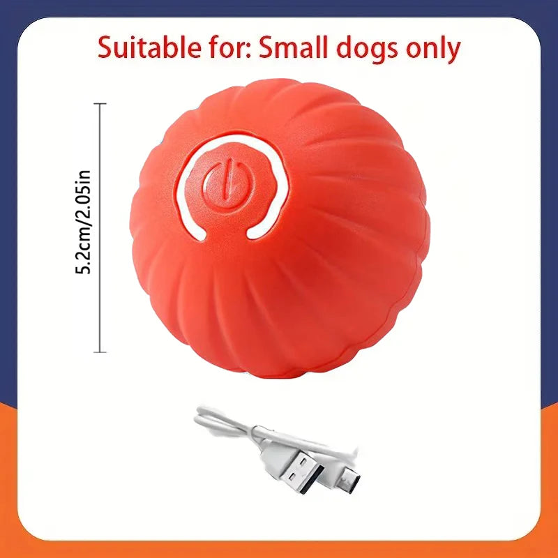 USB Rechargeable Smart Rolling Dog Ball - Orange NG