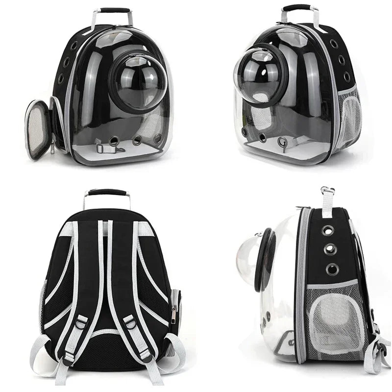 Transparent Bubble Capsule Pet Carrier Backpack - close-up