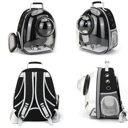 Transparent Bubble Capsule Pet Carrier Backpack - close-up