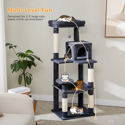 5-Level Cat Tree Tower for Large Cats with Hammock - view 17