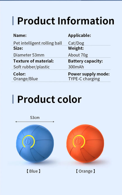 USB Rechargeable Smart Rolling Dog Ball - view 29