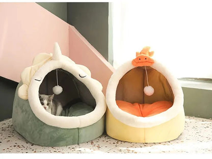 Foldable Cartoon Cat Cave Bed (Washable) - view 12
