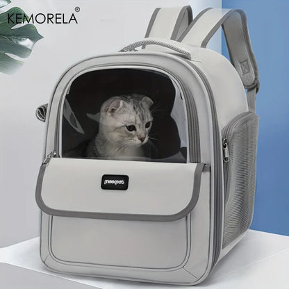 Breathable Mesh Pet Carrier Backpack for Dogs and Cats - from above