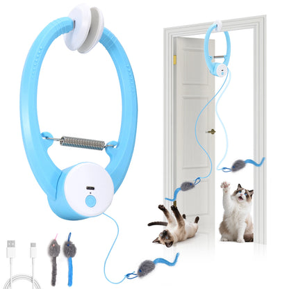 Automatic Fluttering Butterfly Cat Toy (USB Rechargeable) - Blue