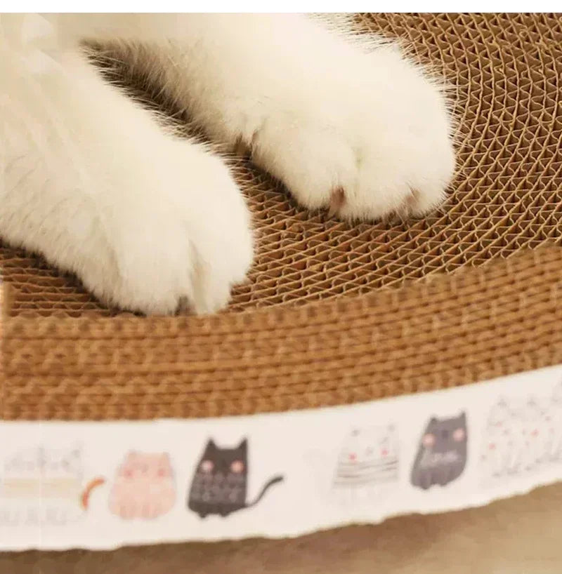 Corrugated Cardboard Cat Scratcher and Bed - side view