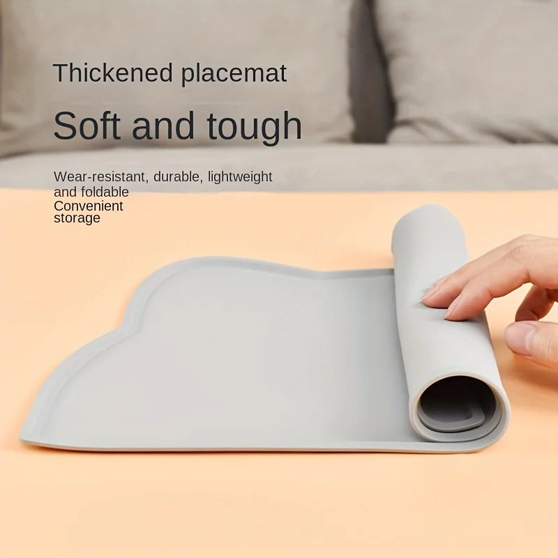 Waterproof Silicone Pet Feeding Mat with Raised Edge - detail