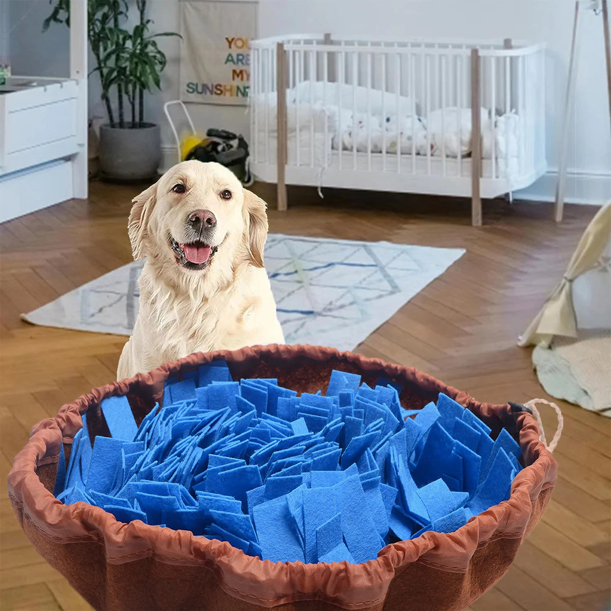 Washable Felt Snuffle Mat for Dog Slow Feeding and Training - close-up