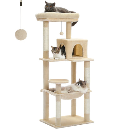 5-Level Cat Tree Tower for Large Cats with Hammock - AMT0110BG-LF