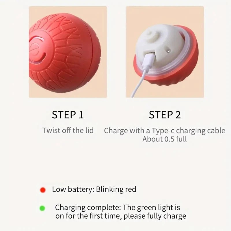 USB Rechargeable Smart Rolling Dog Ball - view 14
