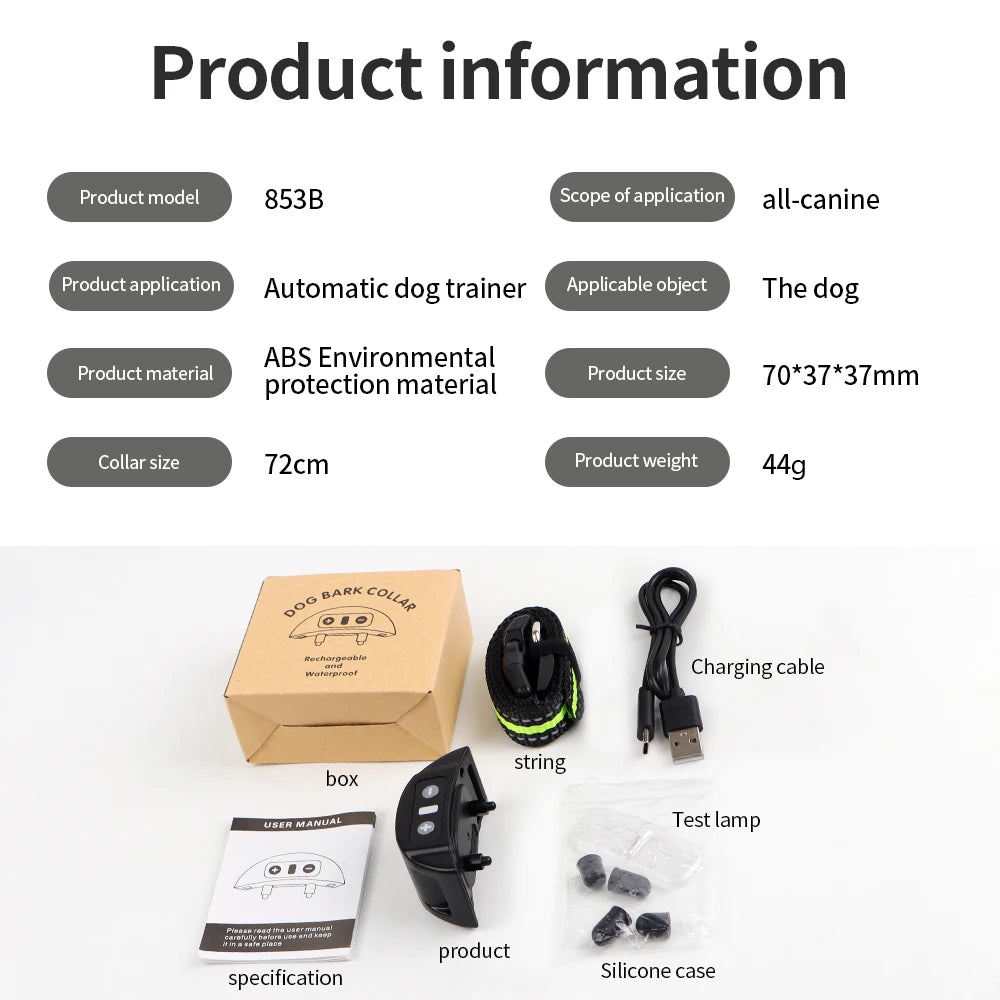 Rechargeable Anti-Bark Dog Training Collar - view 13