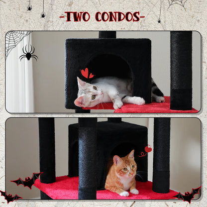 Large Multi-Level Plush Cat Tree with Condos - view 16