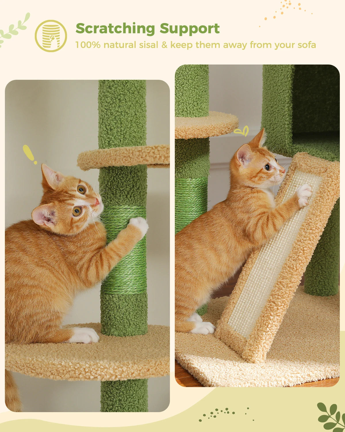 Adjustable Cactus Floor-to-Ceiling Cat Tree - view 12