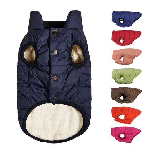 Cold-Proof Winter Dog Jacket with Fleece Lining