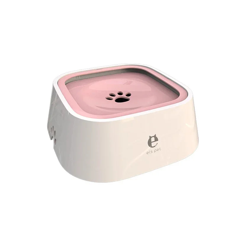 Anti-Spill Floating Pet Drinking Bowl - A-Pink