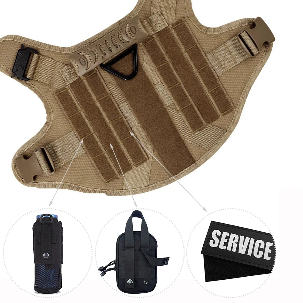 Large Dog Harness and Leash Set with Collar - detail