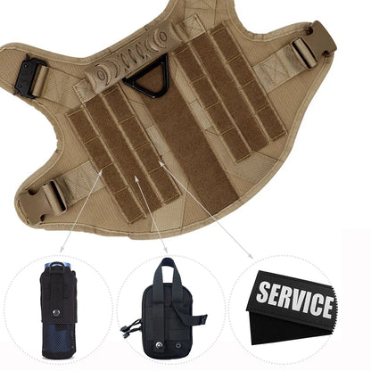 Large Dog Harness and Leash Set with Collar - detail
